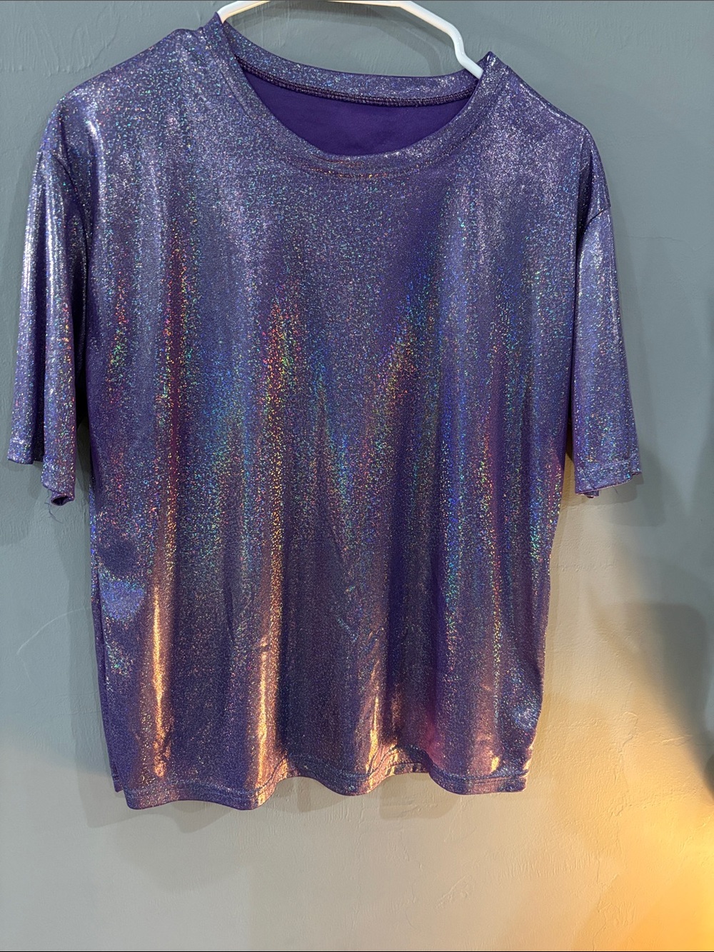 Iridescent Holographic Sparkle Top